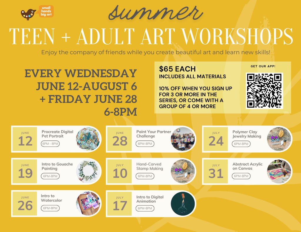 Class Schedule - Kids Pottery & Art Classes & Camps - Small Hands Big ...