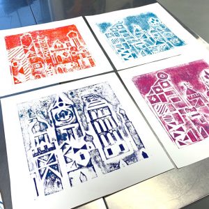 It's a Small World Collagraph Prints - Kids Art Classes, Camps, Parties ...